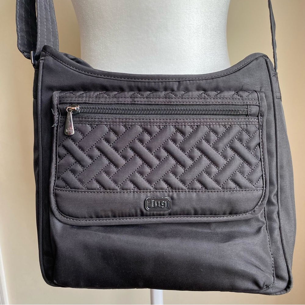 Lug Black Quilted Crossbody Bag